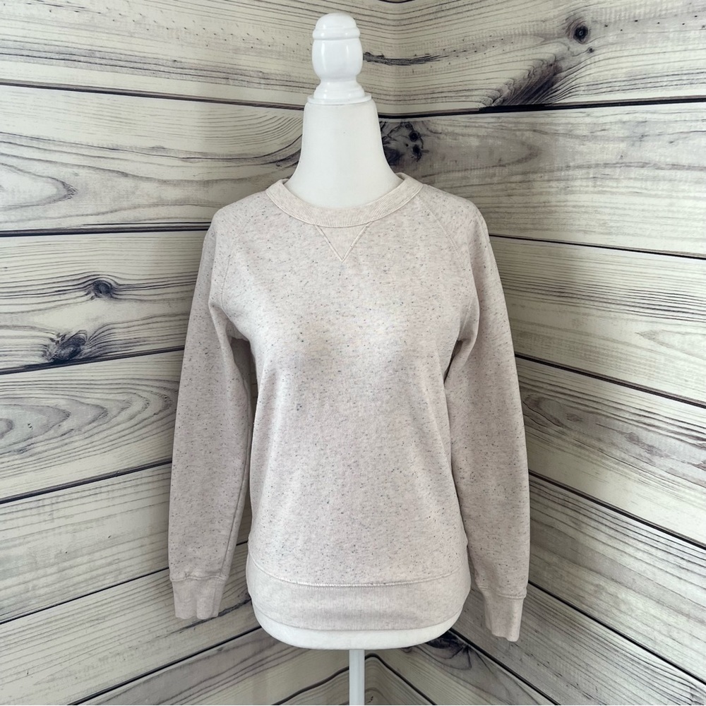 Old Navy Cream Confetti Crewneck Sweatshirt